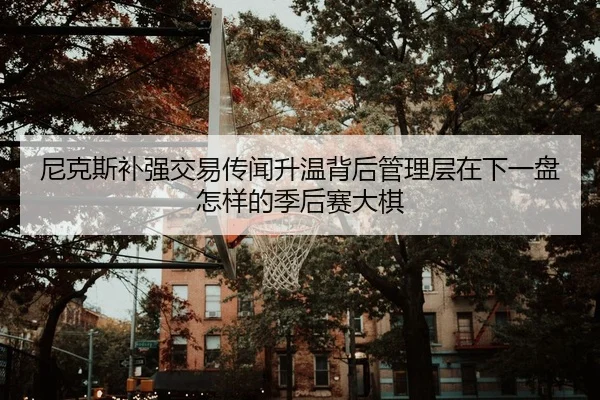 尼克斯补强交易传闻升温背后管理层在下一盘怎样的季后赛大棋